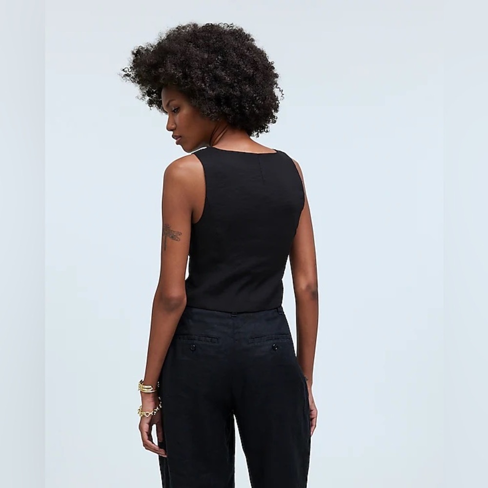 Madewell Katrina Crop Vest Top in Softdrape NM422 - Picture 3 of 6